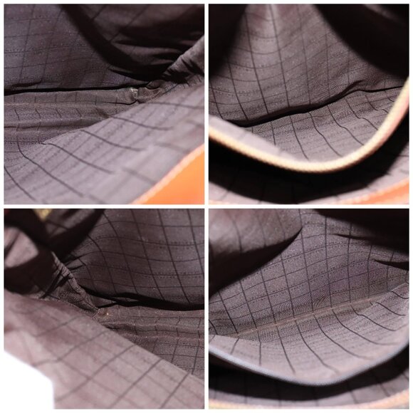 CELINE Macadam Canvas Tote Bag PVC Brown Gold - Picture 13 of 15